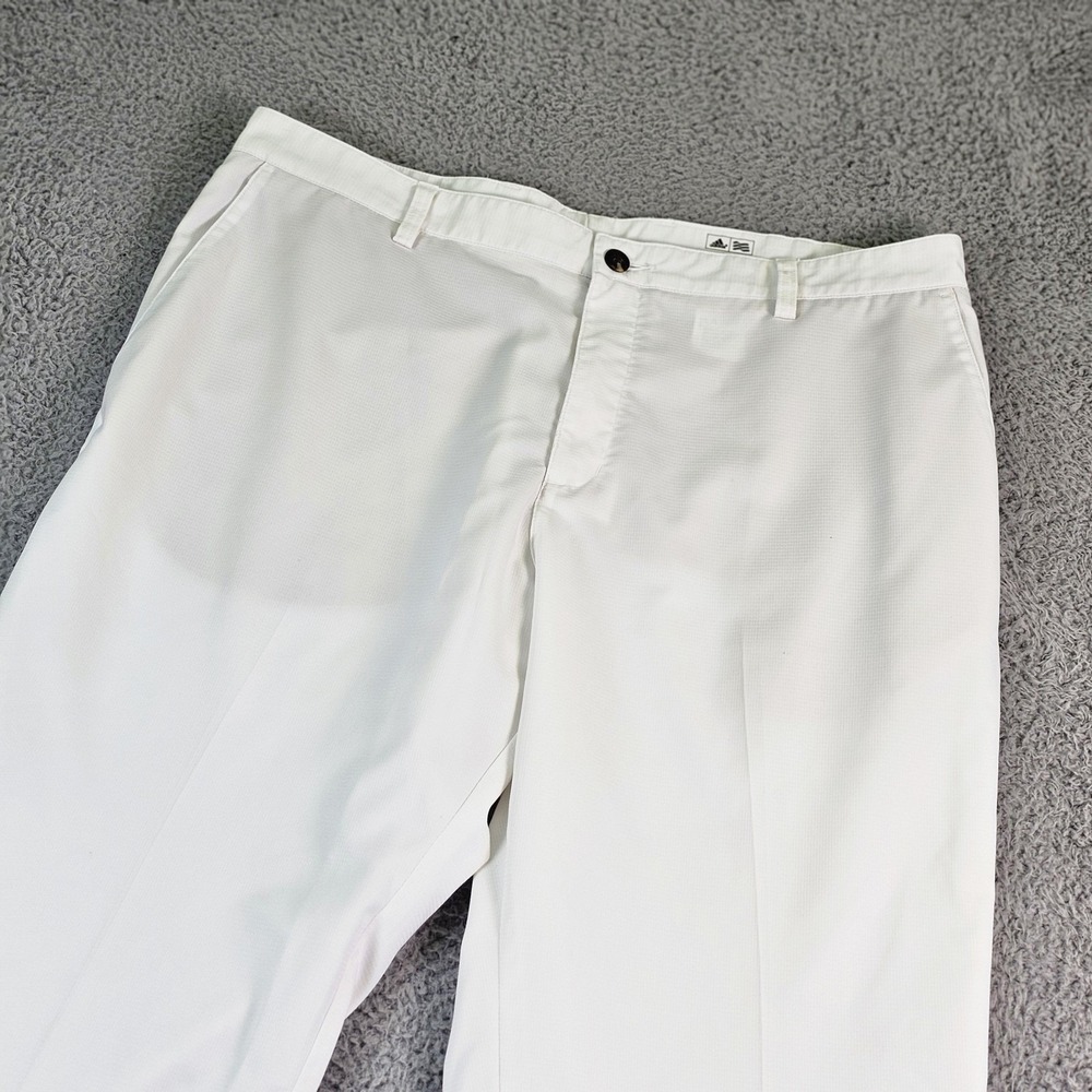Adidas Golf Pants Mens 40x32 White ClimaCool Performance Khakis Quick Dry